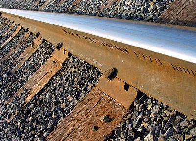 steel, railroad tracks, macro - duplicate desktop wallpaper