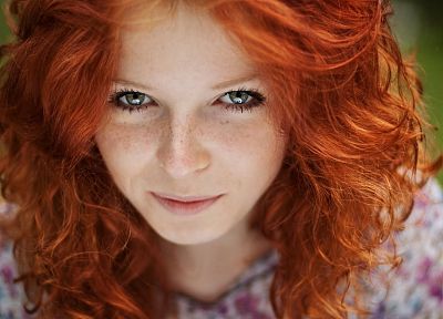 women, redheads, faces - random desktop wallpaper