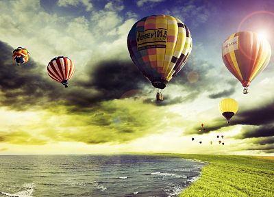 hot air balloons - duplicate desktop wallpaper