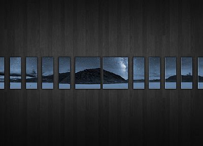 mountains, nature, night, stars, outdoors, mosaic, skyscapes - desktop wallpaper