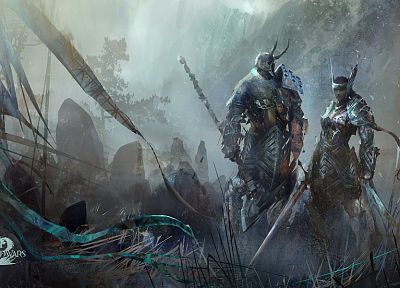 video games, artwork, MMORPG, Guild Wars 2 - random desktop wallpaper