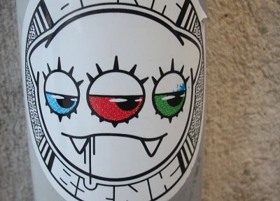 graffiti, street art, artwork, sticker - random desktop wallpaper