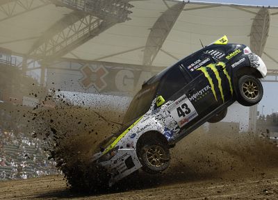 cars, Ken Block, Subaru Impreza WRC, Monster Energy - related desktop wallpaper