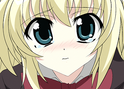 blondes, close-up, blue eyes, Seitokai no Ichizon, blush, anime, crying, anime girls - desktop wallpaper