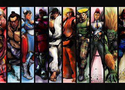 video games, Street Fighter, Ryu, Sagat, Chun-Li, Ken, Blanka, Vega, M. Bison, E. Honda, Guile, Ken Masters, Crimson Viper - random desktop wallpaper