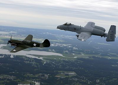 aircraft, war, military, airplanes, Warthog, A-10 Thunderbolt II - desktop wallpaper