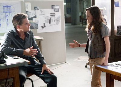 Ellen Page, Inception, Leonardo DiCaprio - related desktop wallpaper