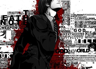 Death Note, typography, Yagami Light - duplicate desktop wallpaper