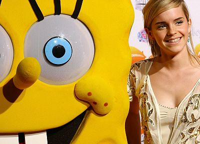women, Emma Watson, SpongeBob SquarePants - random desktop wallpaper
