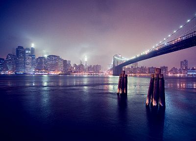 cityscapes, bridges, buildings, Brooklyn Bridge - random desktop wallpaper