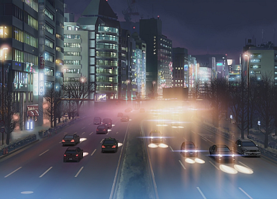 cityscapes, architecture, buildings, downtown, Makoto Shinkai, 5 Centimeters Per Second, artwork, anime - related desktop wallpaper