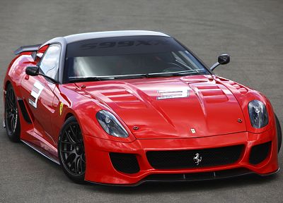 cars, Ferrari, vehicles, red cars, Ferrari 599XX, front angle view - related desktop wallpaper