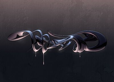 abstract, dark, CGI, digital art, reflections - desktop wallpaper