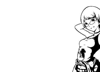 Persona series, Persona 4, simple background, anime girls, Satonaka Chie - desktop wallpaper