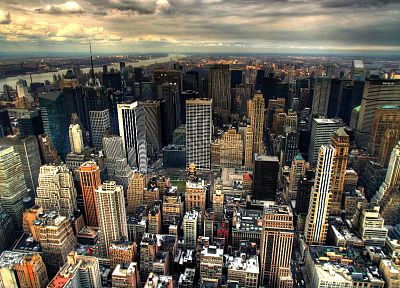 cityscapes, buildings, Manhattan, panorama - duplicate desktop wallpaper