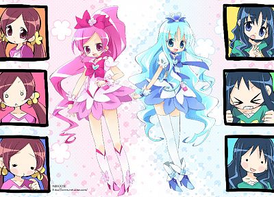 Pretty Cure, Heartcatch Pretty Cure, Precure, Cure Marine, Cure Blossom - random desktop wallpaper