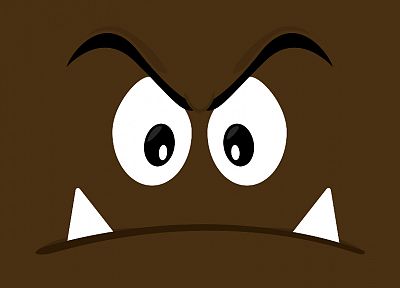 Mario, vectors, brown, Goomba - desktop wallpaper