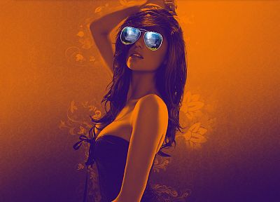 women, sunglasses - random desktop wallpaper