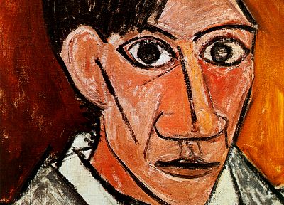 Pablo Picasso, self portrait - duplicate desktop wallpaper