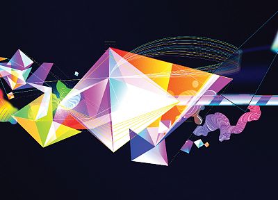 abstract, rainbows, geometry - random desktop wallpaper