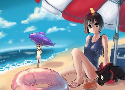 Shinryaku! Ika Musume, anime, swimsuits, beaches - random desktop wallpaper