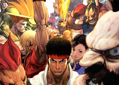 video games, Street Fighter, Cammy, Ryu, Sagat, Akuma, Chun-Li, Ken, Zangief, Blanka, Vega, Guile - random desktop wallpaper