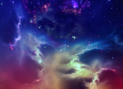 outer space, stars, nebulae, digital art, artwork - related desktop wallpaper
