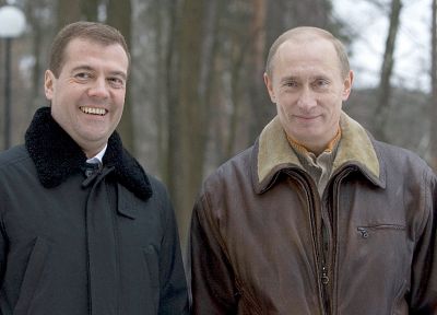 Vladimir Putin, Dmitry Medvedev - desktop wallpaper