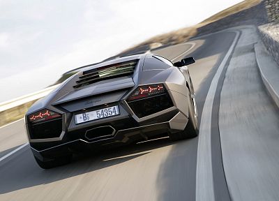 cars, Lamborghini, back view, vehicles, Lamborghini Reventon, italian cars - related desktop wallpaper