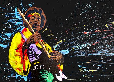 music, Jimi Hendrix, artwork - random desktop wallpaper