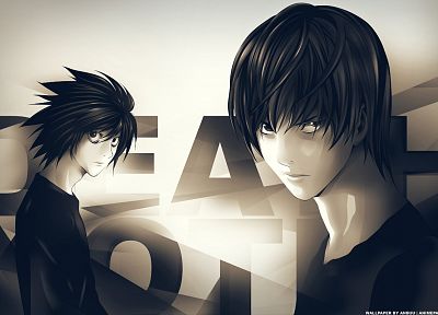 Death Note, Yagami Light, L. - related desktop wallpaper