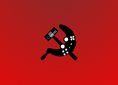 Nintendo, communism, nes game console, symbol, Sony, Communist, gaming, controllers, Playstation 3 - related desktop wallpaper