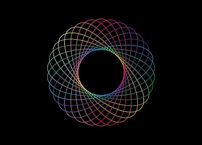 abstract, rainbows, simple, spirograph, colors, color spectrum - related desktop wallpaper