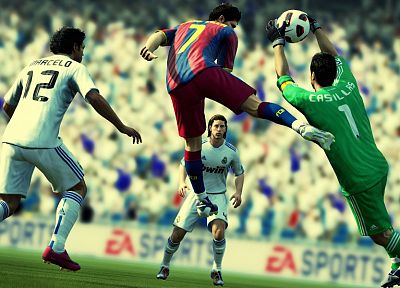 video games, Real Madrid, FC Barcelona, football teams - desktop wallpaper