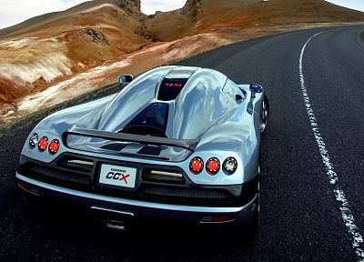 cars, roads, back view, vehicles, Koenigsegg CCX - random desktop wallpaper