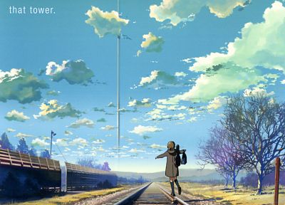 clouds, Makoto Shinkai, anime, The Place Promised in Our Early Days - random desktop wallpaper