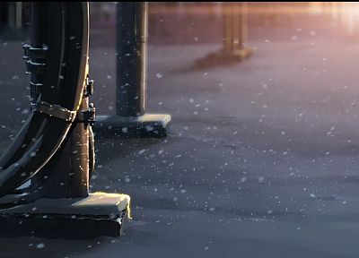 snow, Makoto Shinkai, 5 Centimeters Per Second - duplicate desktop wallpaper
