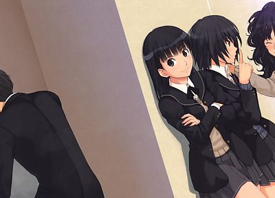 school uniforms, Amagami SS, Nanasaki Ai, Tanamachi Kaoru, Ayatsuji Tsukasa, Tachibana Junichi, Takayama Kisai - desktop wallpaper