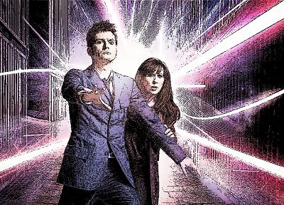 David Tennant, Doctor Who, Catherine Tate, Donna Noble, Tenth Doctor - random desktop wallpaper