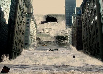 water, cityscapes, flood - desktop wallpaper