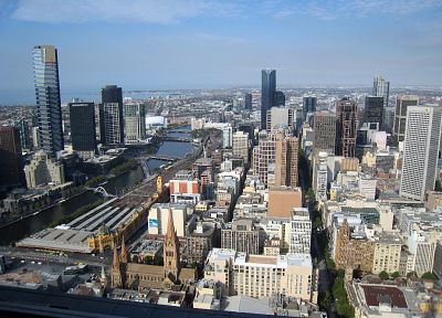 buildings, Melbourne, cities - duplicate desktop wallpaper