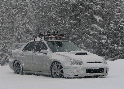 snow, cars, weather - desktop wallpaper