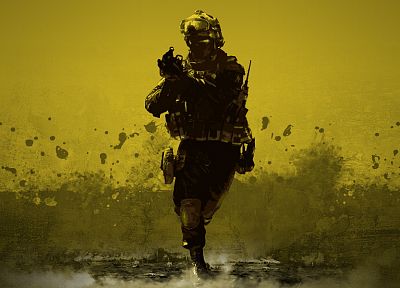 soldiers, video games, military, deserts, Desert Combat - desktop wallpaper