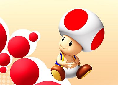 Mario, toad (character) - desktop wallpaper