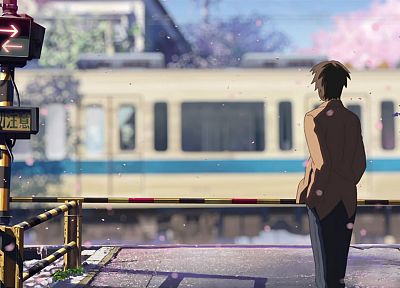 Makoto Shinkai, 5 Centimeters Per Second, railroad crossing - related desktop wallpaper