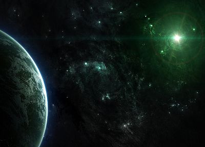 outer space, stars, galaxies, planets, DeviantART - duplicate desktop wallpaper
