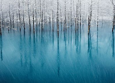 landscapes, winter, HDR photography - duplicate desktop wallpaper