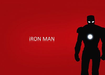 Iron Man, red, silhouettes, Marvel Comics - random desktop wallpaper