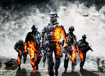 Battlefield, guns, dice, shadows, War Games, eotech, Battlefield 3, Battlefield Bad Company 2, blurred, games - duplicate desktop wallpaper