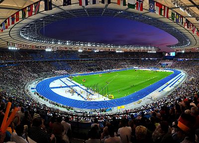 stadium, Munich Olympic Stadium - duplicate desktop wallpaper